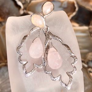 JOYA by Judy Crowell 1.75" Briolette &Pink Quartz